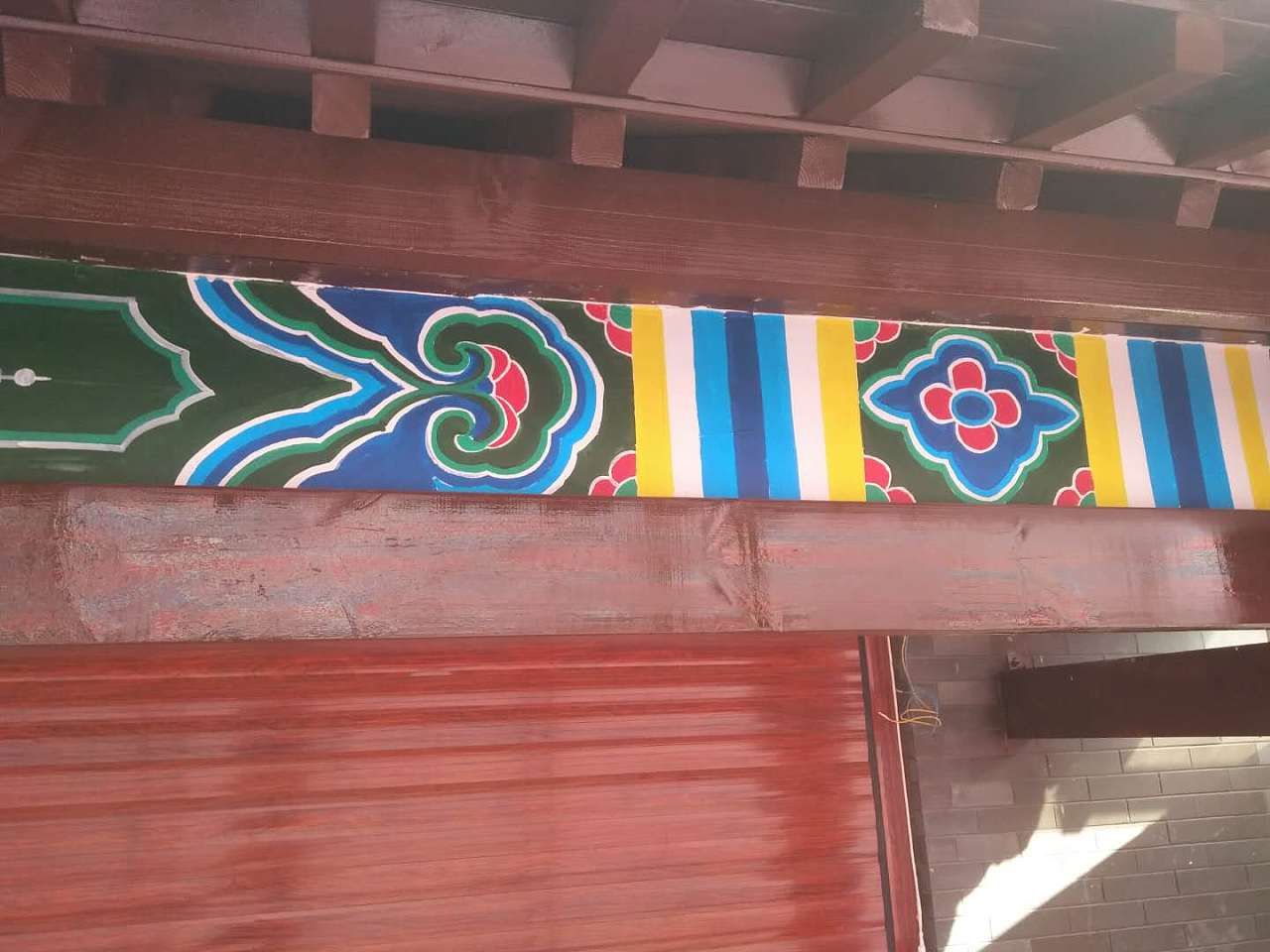 亳州药店古建彩绘门头彩绘仿古彩绘古建筑彩绘康美中药|纯艺术|绘画