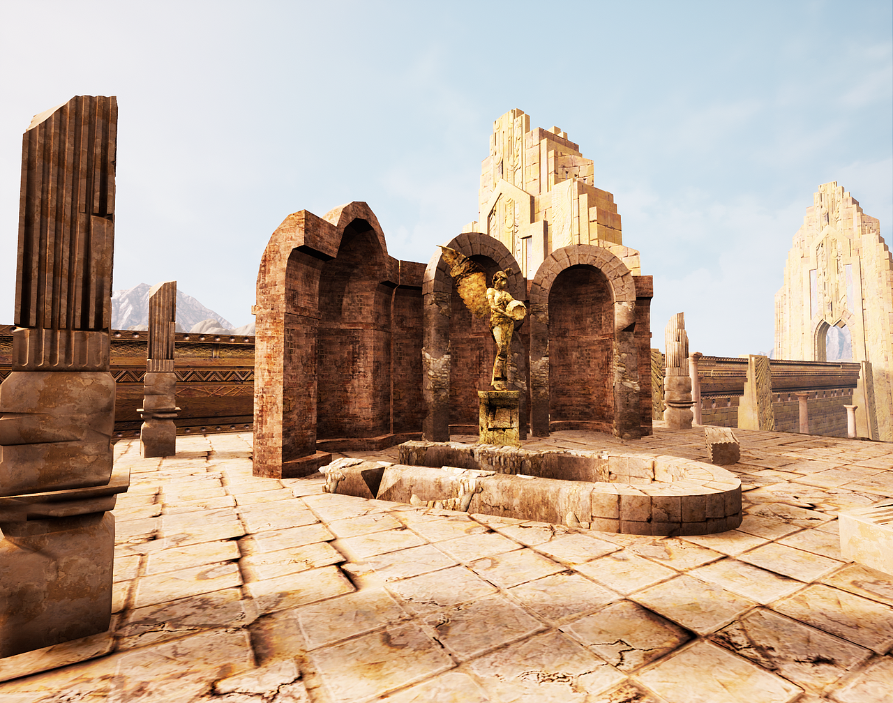 原创作品三维场景建筑场景渲染ue4虚幻引擎遗迹沙漠废墟古遗迹ue5南京