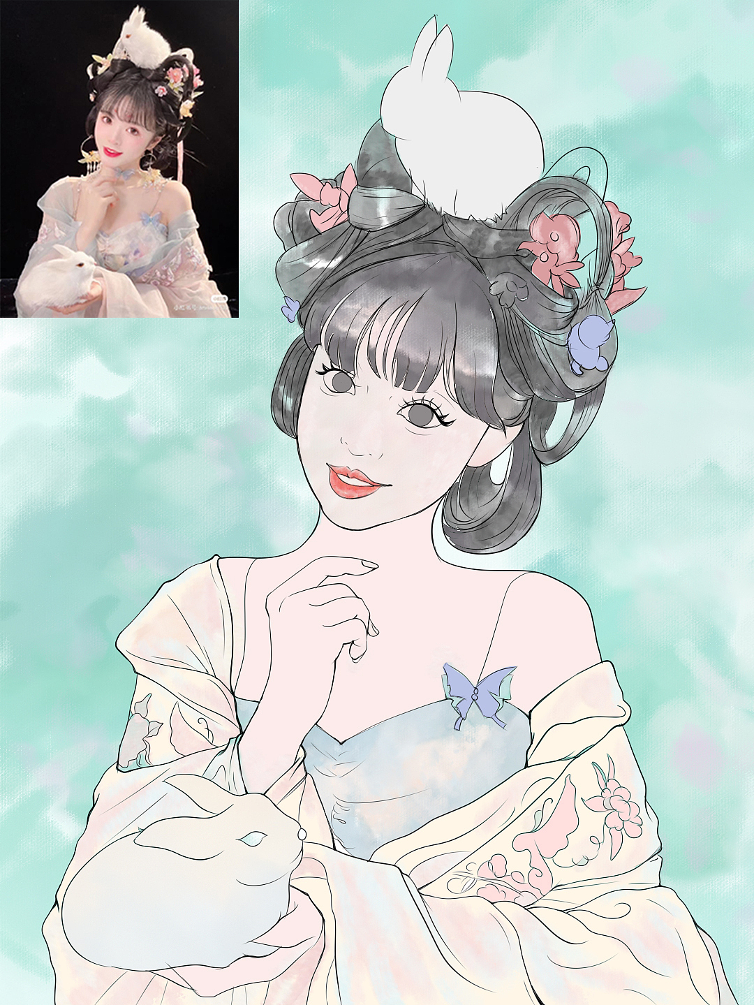 古风插画（图ZMzA0NTAyOTY0） - 艺术插画 - 站酷设计师幼南原创素材 - 站酷ZCOOL