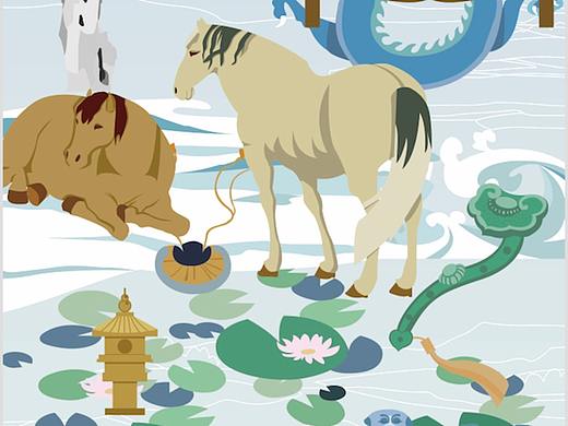 镇江博物馆插画设计