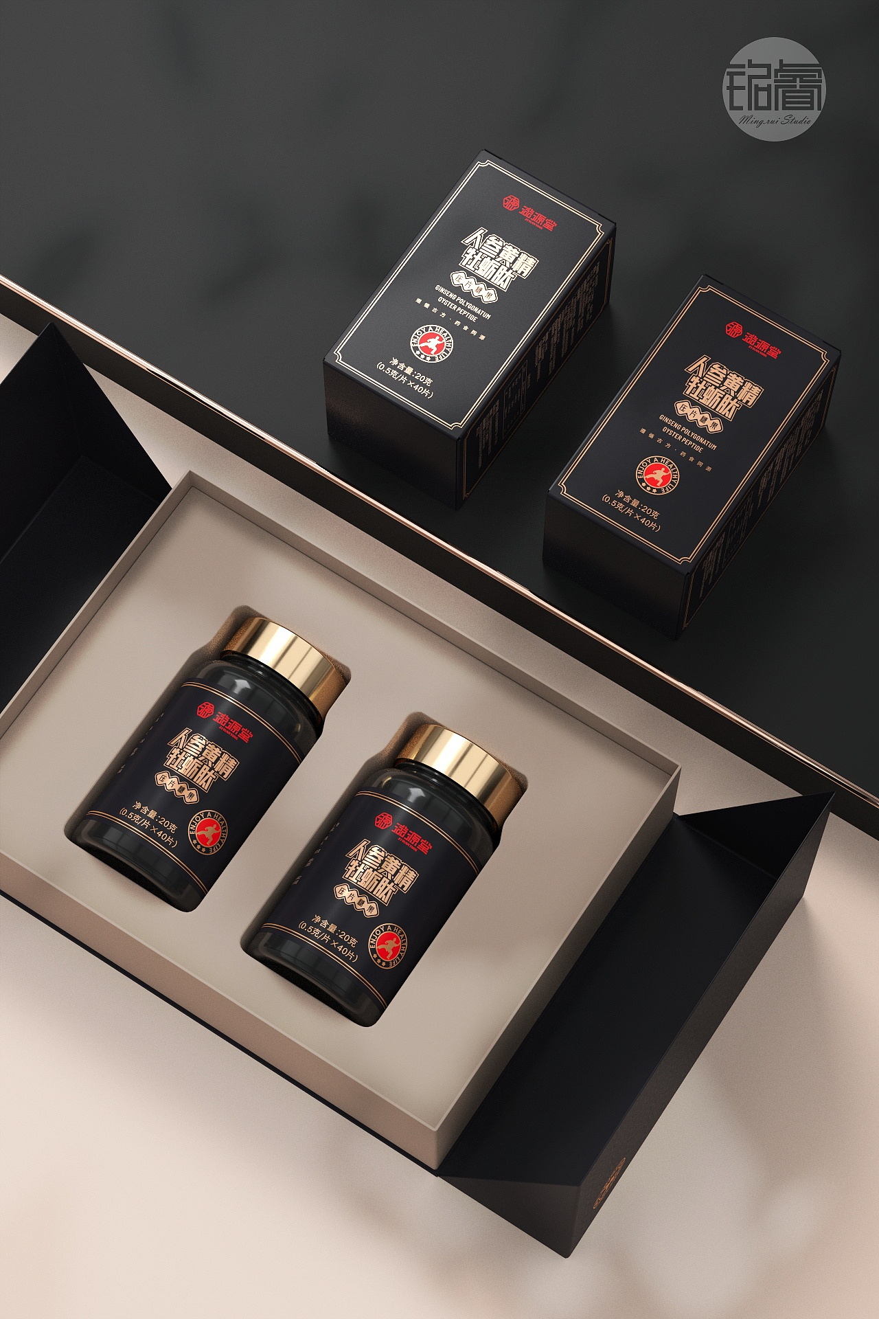 黄精牡蛎肽|男性保健品|品牌包装设计08刘益铭原创作品