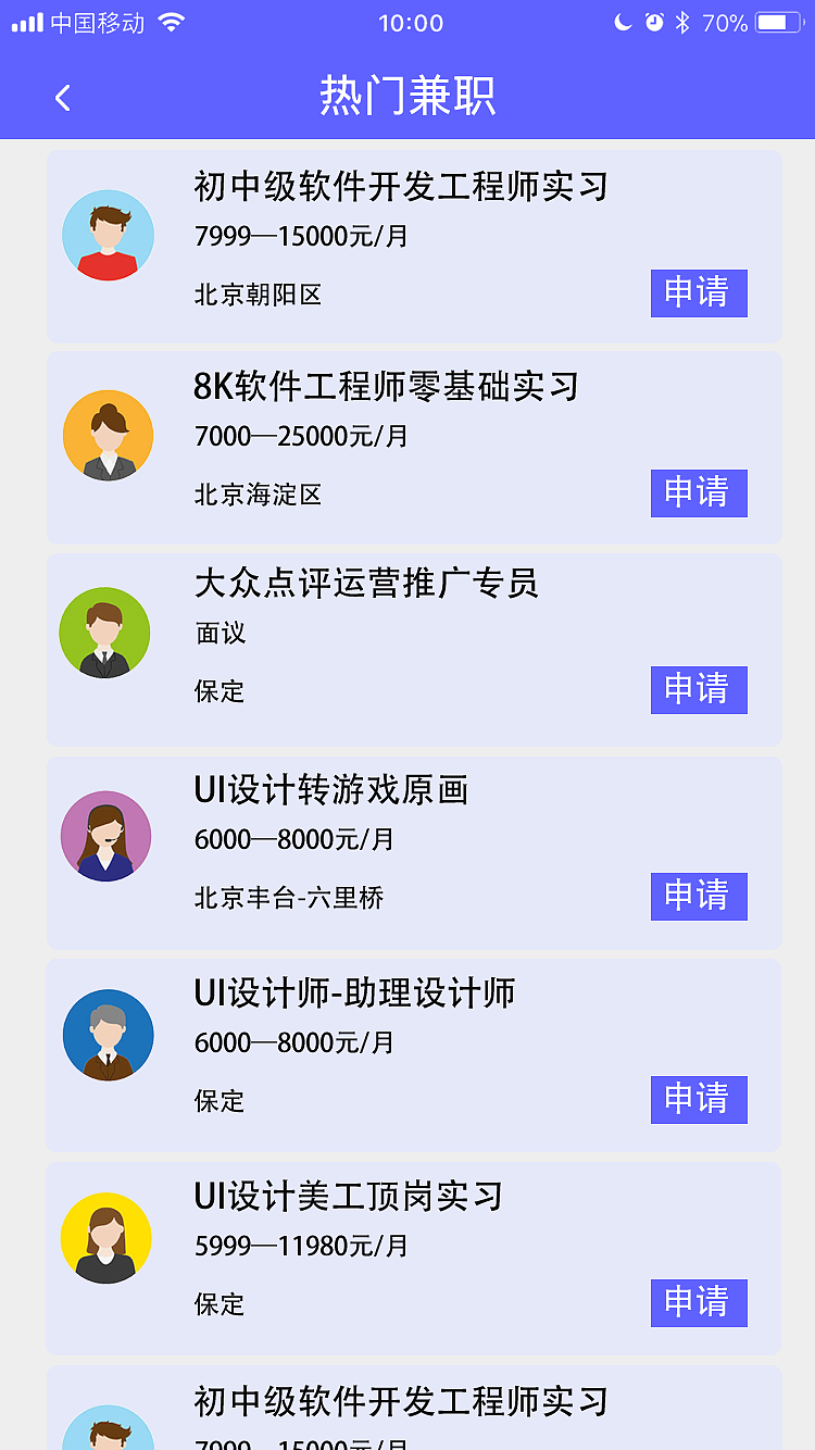 兼职门（图ZMTk1NDE4NTIw） - APP界面 - 站酷设计师草莓夹欣儿原创素材 - 站酷ZCOOL