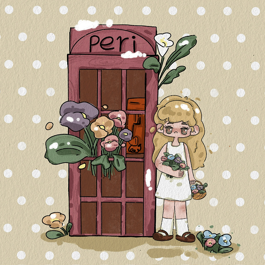 乐观与忧伤-复古速涂插画