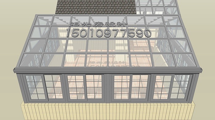 人字顶阳光房效果图设计