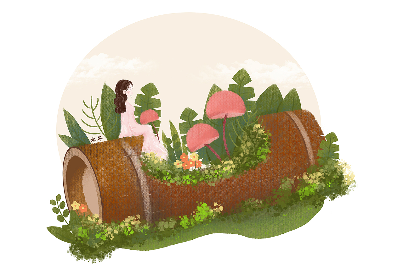 竹筒里的小姑娘