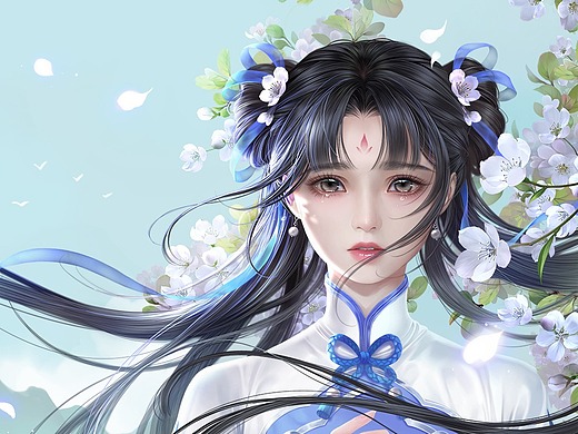 【插画师非墨】赵灵儿插画作品鉴赏及动态视频