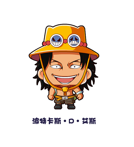 Q版方脸海贼王（一）（图ZMjMyODEzMTY=） - 单幅漫画 - 站酷设计师勾线手A姆T原创素材 - 站酷ZCOOL