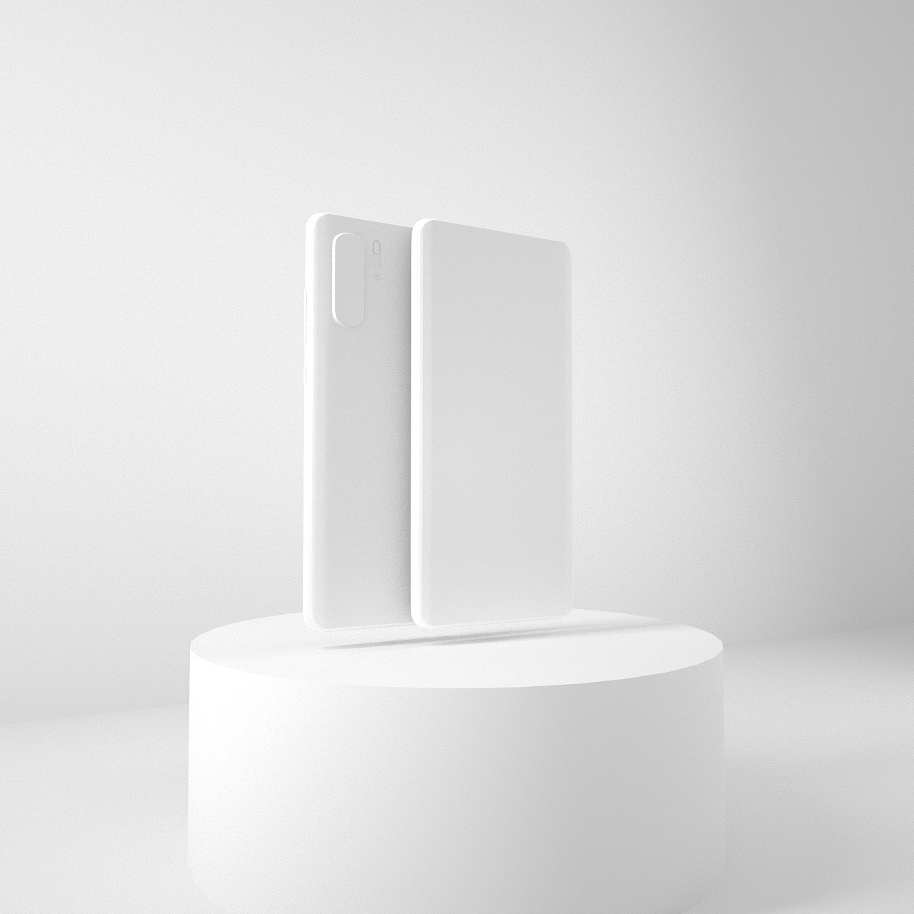 华为P30手机C4D建模+oc渲染（图ZMTc1MjAwNDAw） - 产品 - 站酷设计师潮鑫呀原创素材 - 站酷ZCOOL