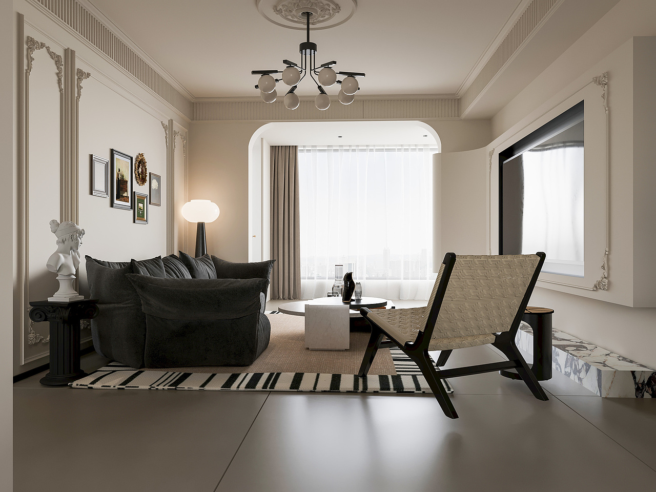 异地设计｜淄博悦府｜法式复古风（图ZMzcxNDIxODA0） - 家装设计 - 站酷设计师栖隐空间设计原创素材 - 站酷ZCOOL