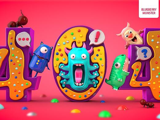 Blueberry monster!C4D 作品集(2)