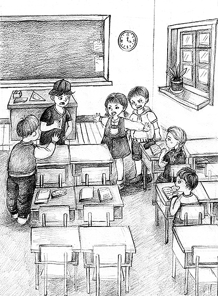 儿童图书插画 黑白插图 铅笔手绘