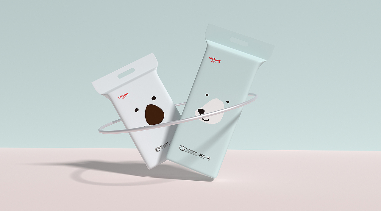 超极简风格纸尿裤包装设计爆款打造--恩加创意