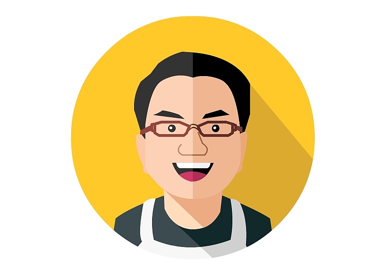 形象是以做生蚝买卖生意的,根据老板照片