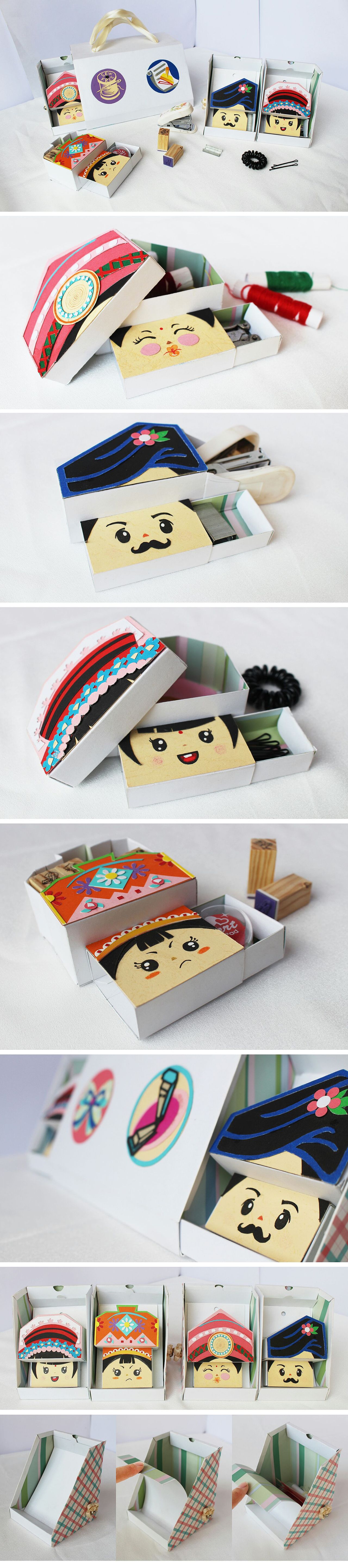 少数民族卡通人物收纳包装盒（图ZODk0NDcxMzI=） - 包装 - 站酷设计师倚言原创素材 - 站酷ZCOOL