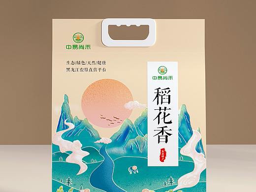 稻花香手绘大米包装设计