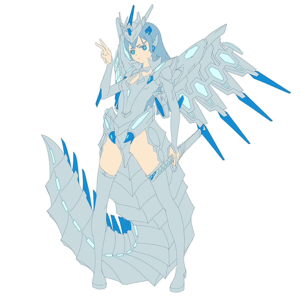 青眼混沌极龙插画