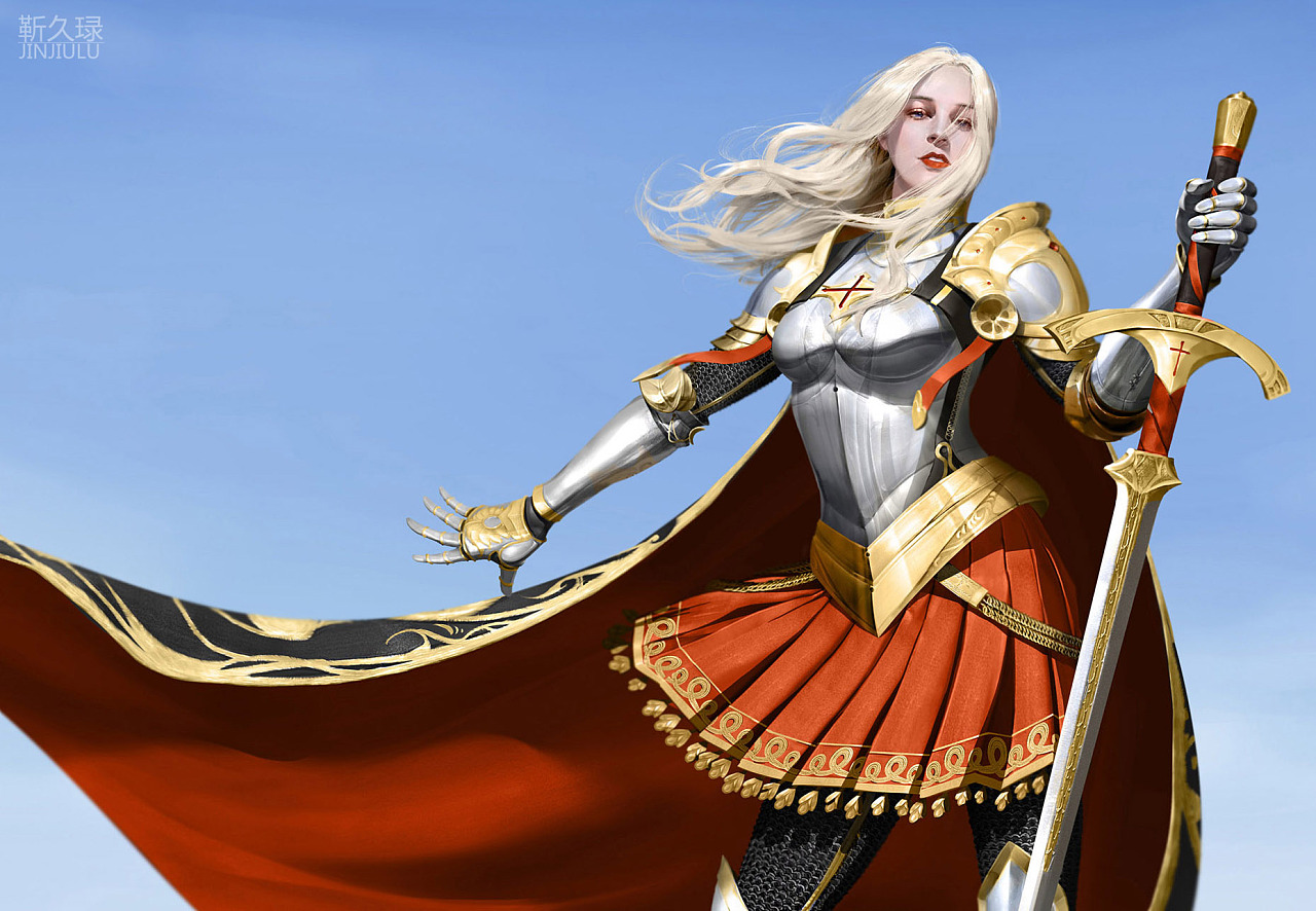 游戏原画角色概念设计的欧式剑士 超写实系插画艺术