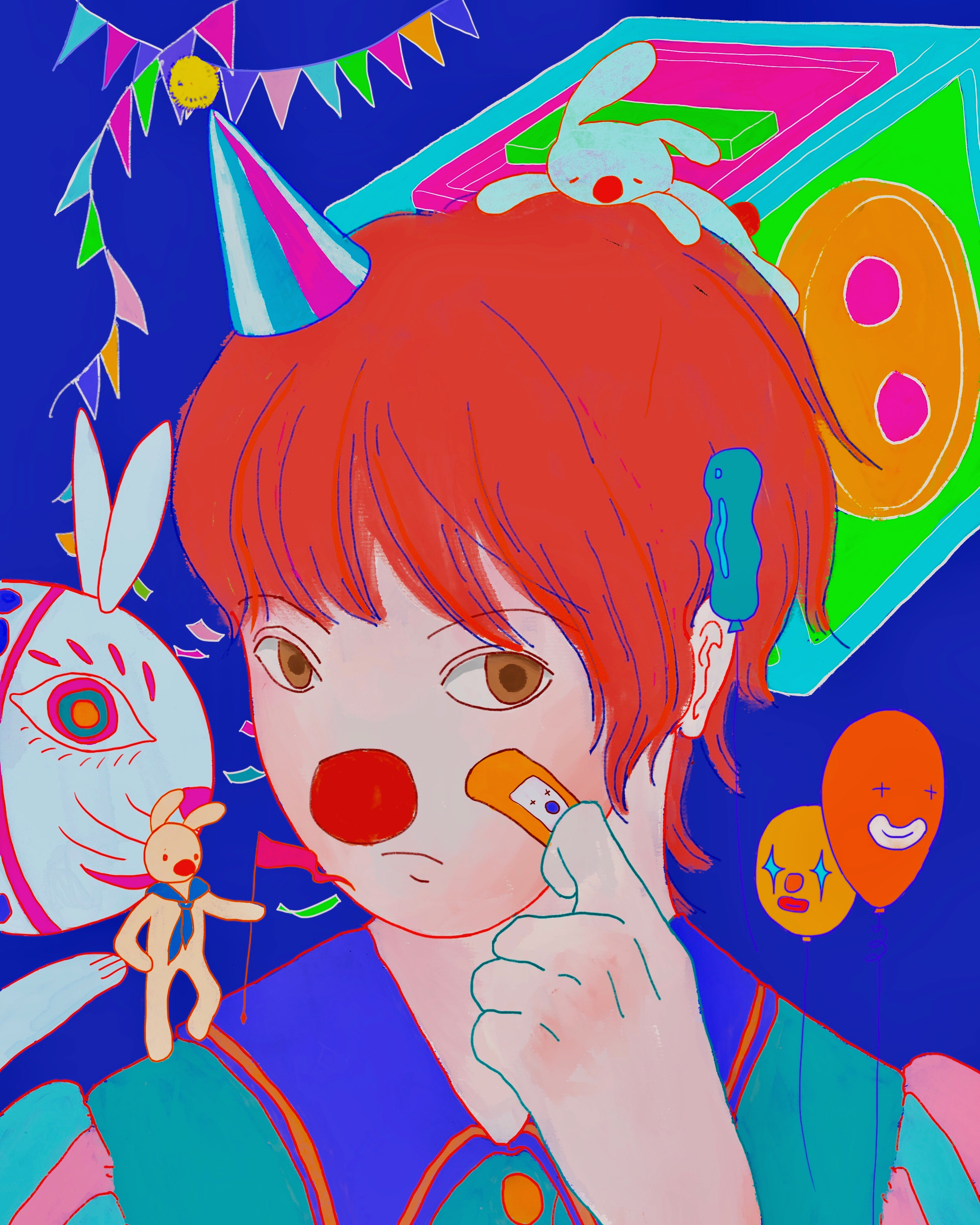 自画像 马戏团插画|插画|商业插画|发条兔子ovo - 原创作品 - 站酷