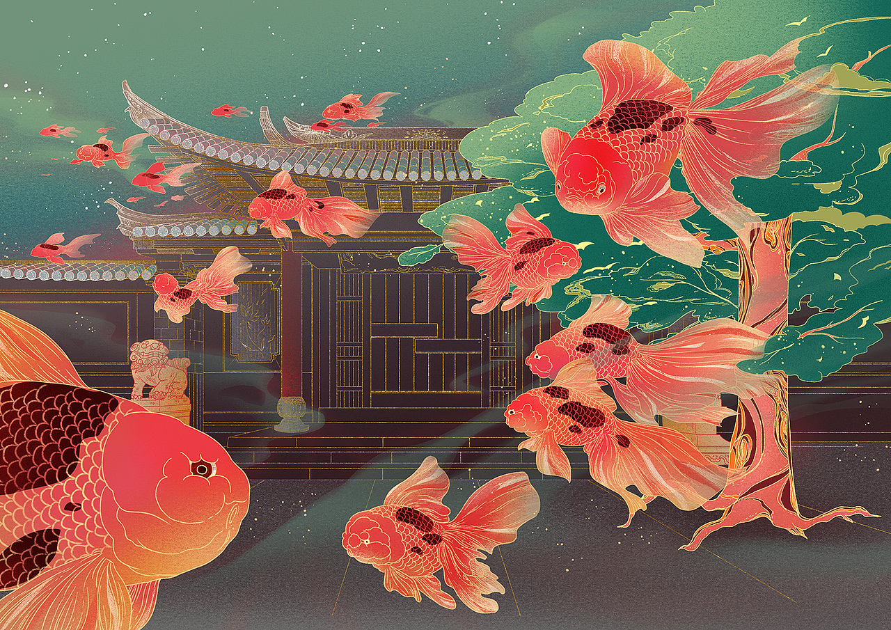 国风插画【某时辰-建水街道】（图ZMjM1ODAyMDQ4） - 创作习作 - 站酷设计师自由黑洞原创素材 - 站酷ZCOOL