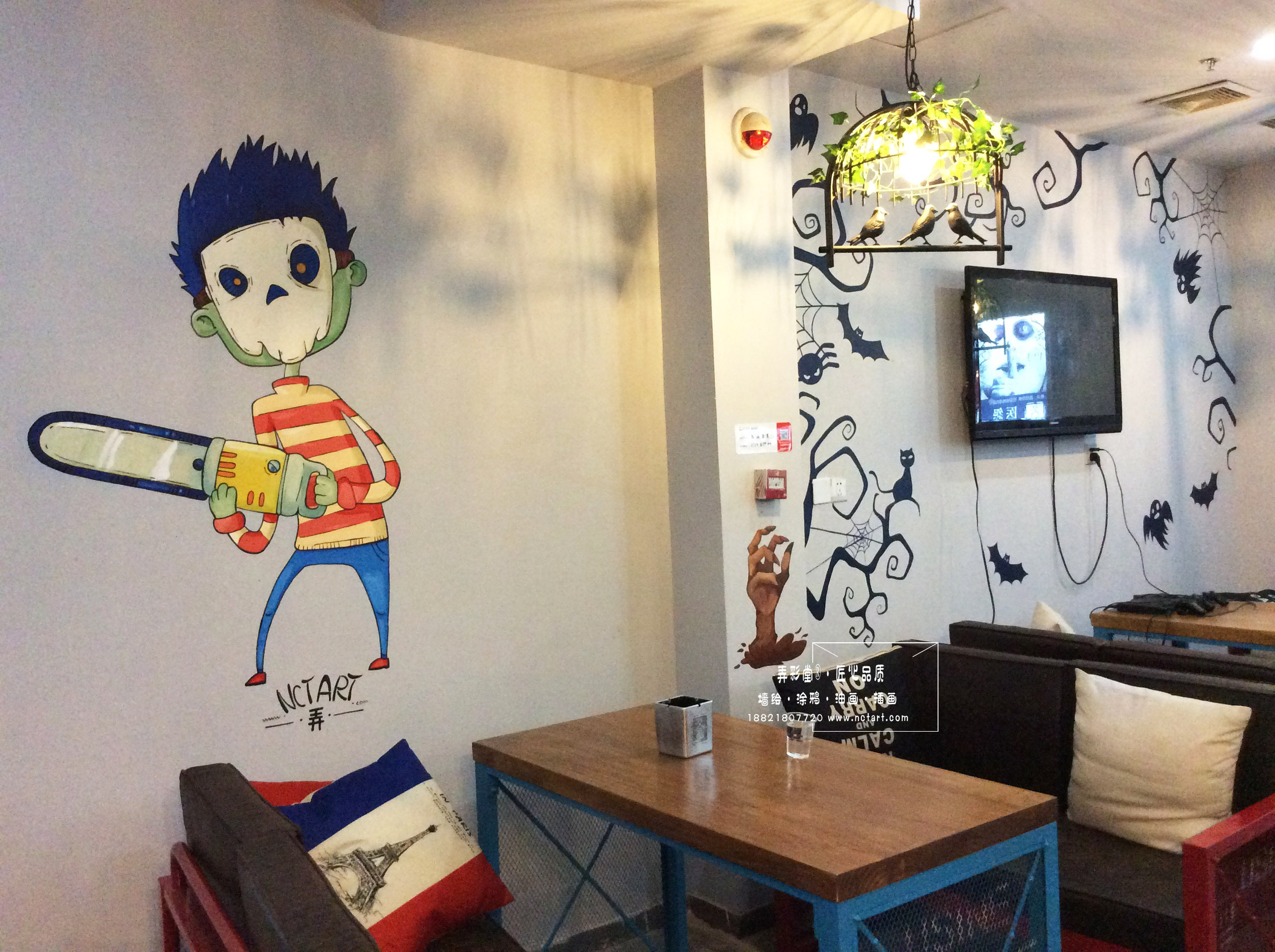 密室逃脱手绘墙--久幽密室逃脱墙绘方案欣赏