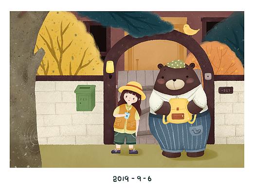 儿童插画上色练习