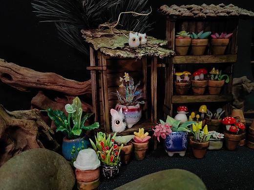 雪糕棒做的妖精的花店