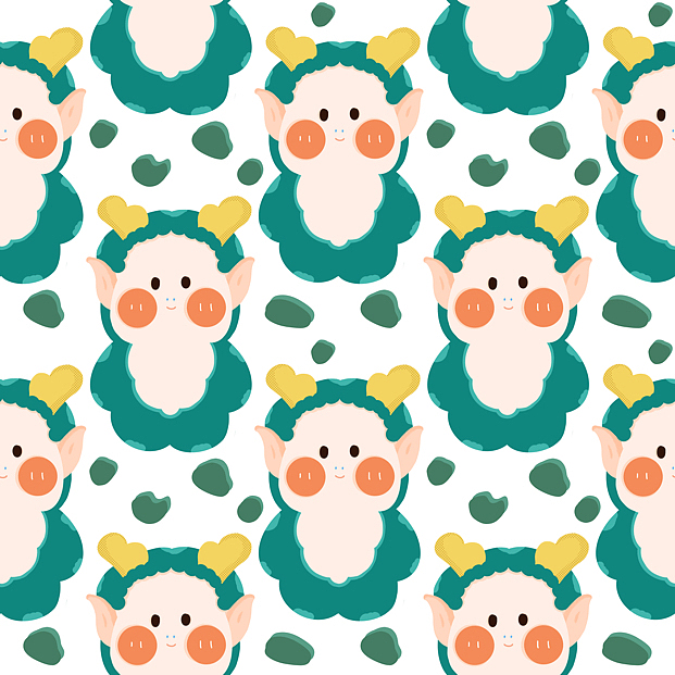 卡通小龙图案IP形象设计