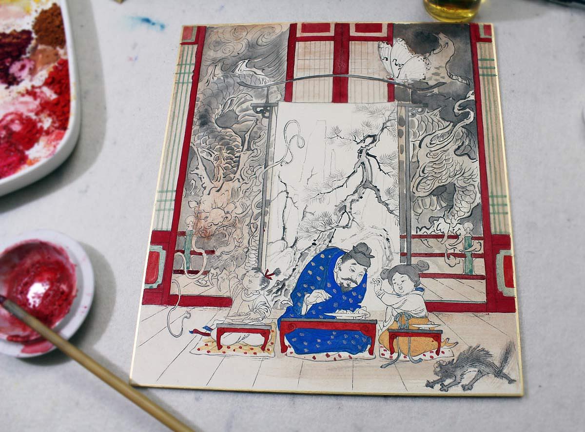 古风十二星座【射手】+二十四节气【冬至】（图ZMjI5NDU3OTI=） - 绘画 - 站酷设计师莲羊原创素材 - 站酷ZCOOL