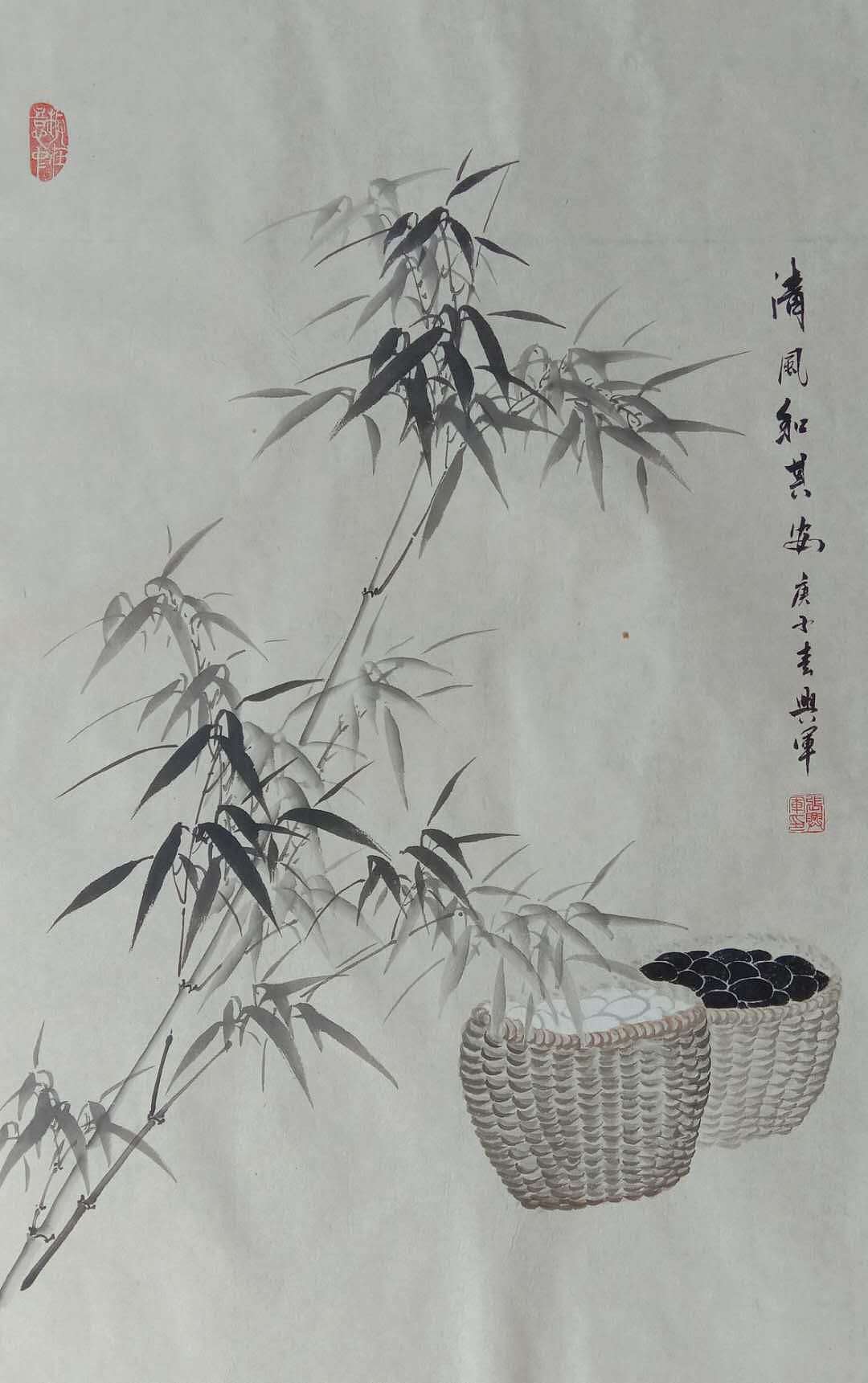 梅兰竹菊围棋图