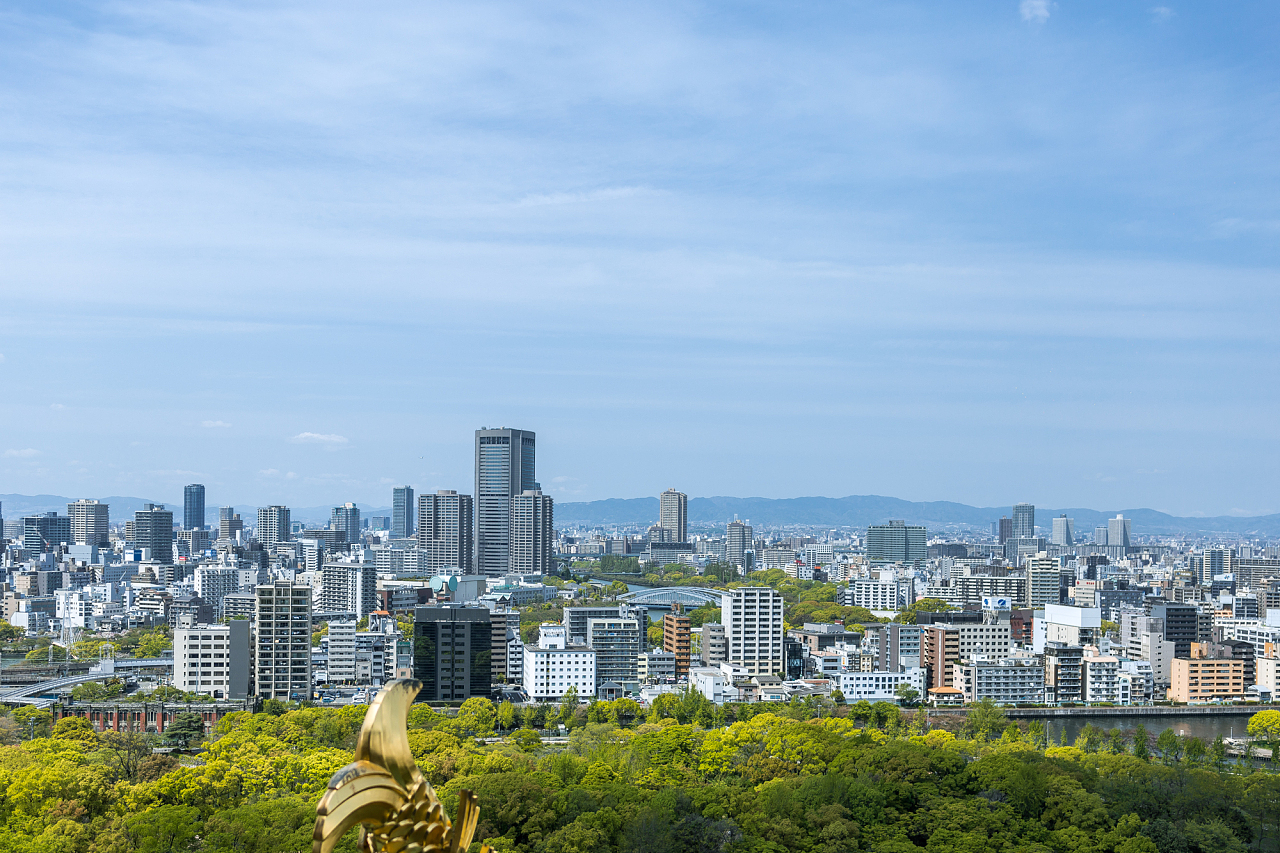 大阪城远眺，风光无尽好
