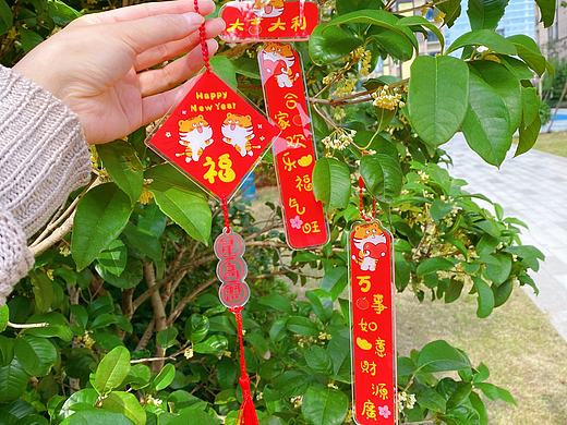 宠物春联亚克力挂件新年装饰虎年礼品猫狗礼物喜庆吊牌