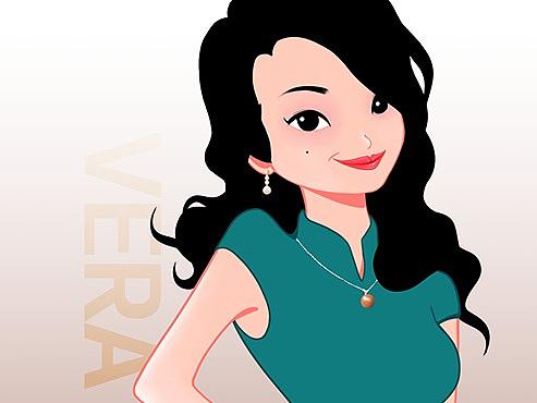 配原型照片的「阿进似颜绘」Vera（个人主页-ZMzY0MTYxMjA=） - 单幅漫画 - 站酷设计师阿进似颜绘原创素材 - 站酷ZCOOL