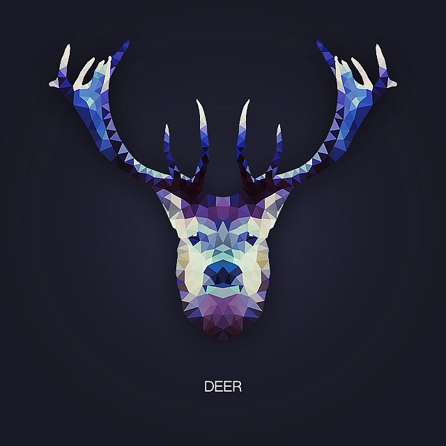 多边形动物头像