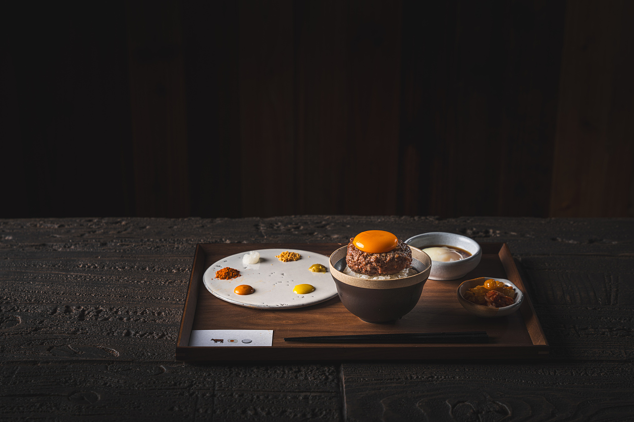 日式和牛汉堡肉饭拍摄