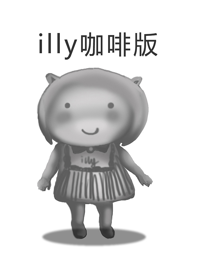 G+店面的吉祥物~~~温暖法国情调的小女孩，开心做咖啡的小小