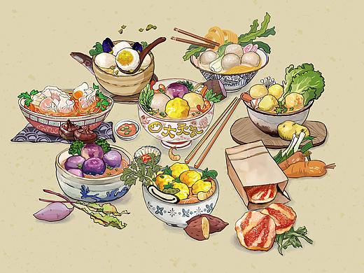 福建美食插画