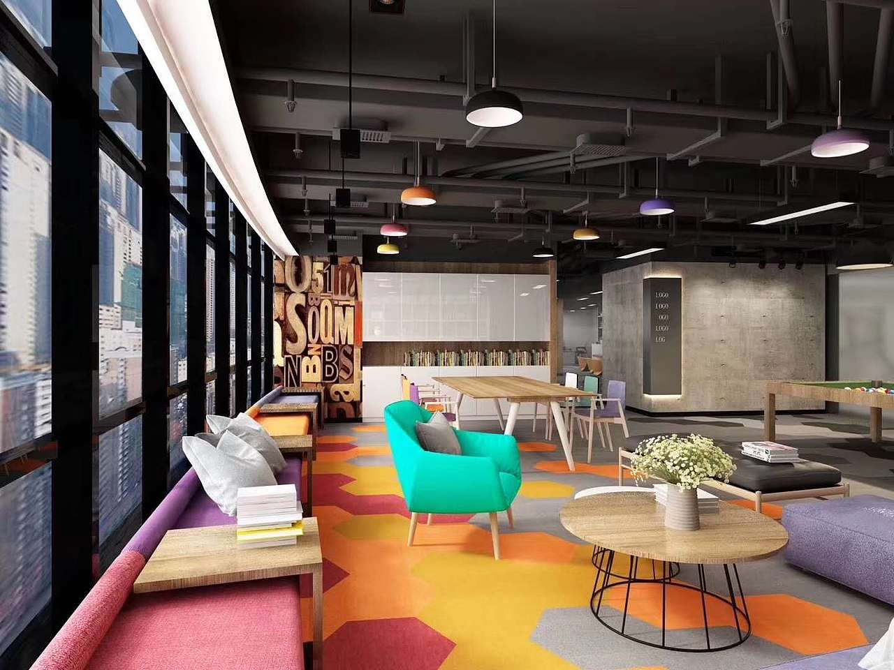 广告公司办公空间设计|空间|家装设计|ark设计 - 原创作品 - 站酷 (zc