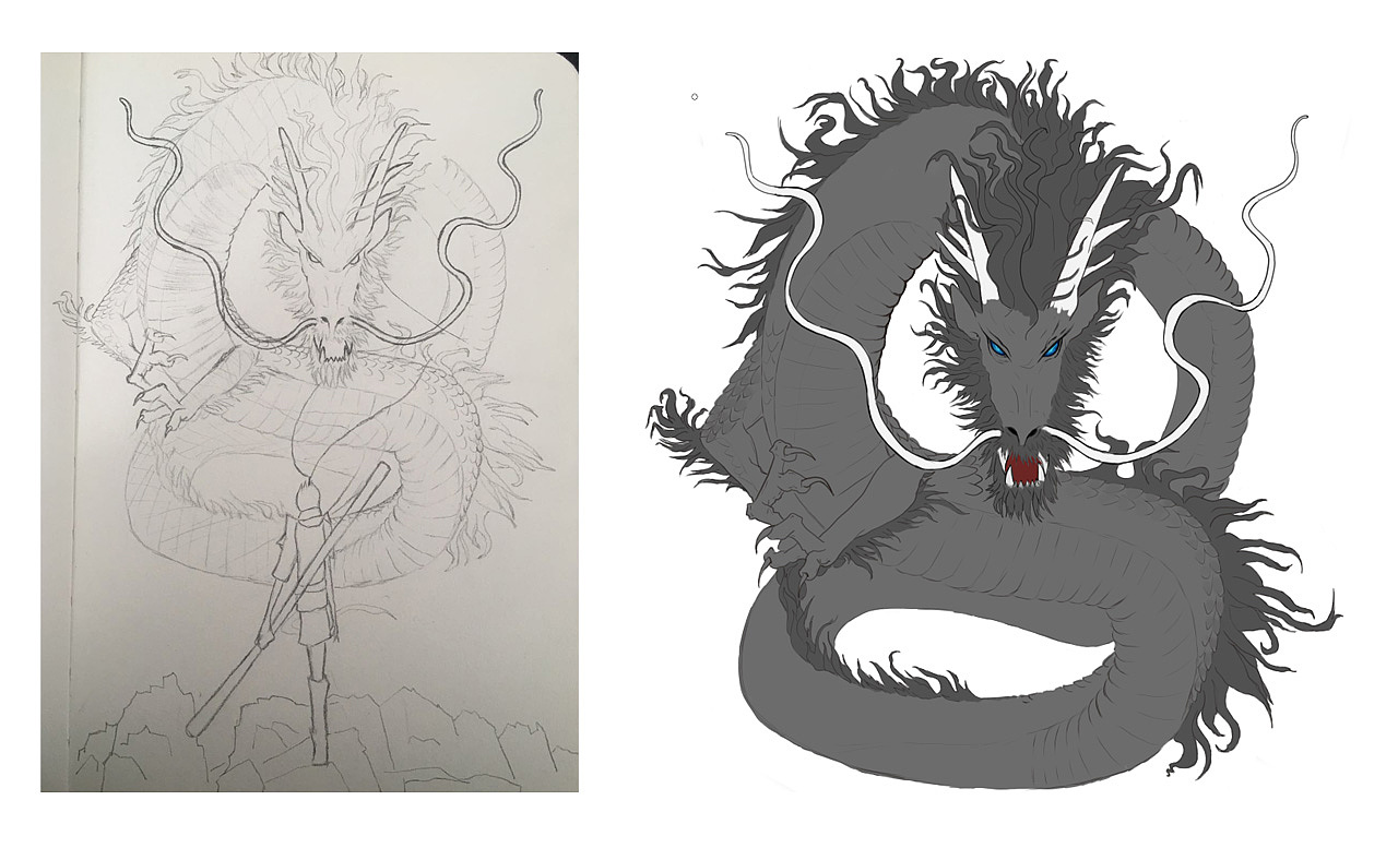 手绘练习2-中国龙