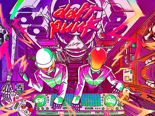 乐队系列海报-daftpunk