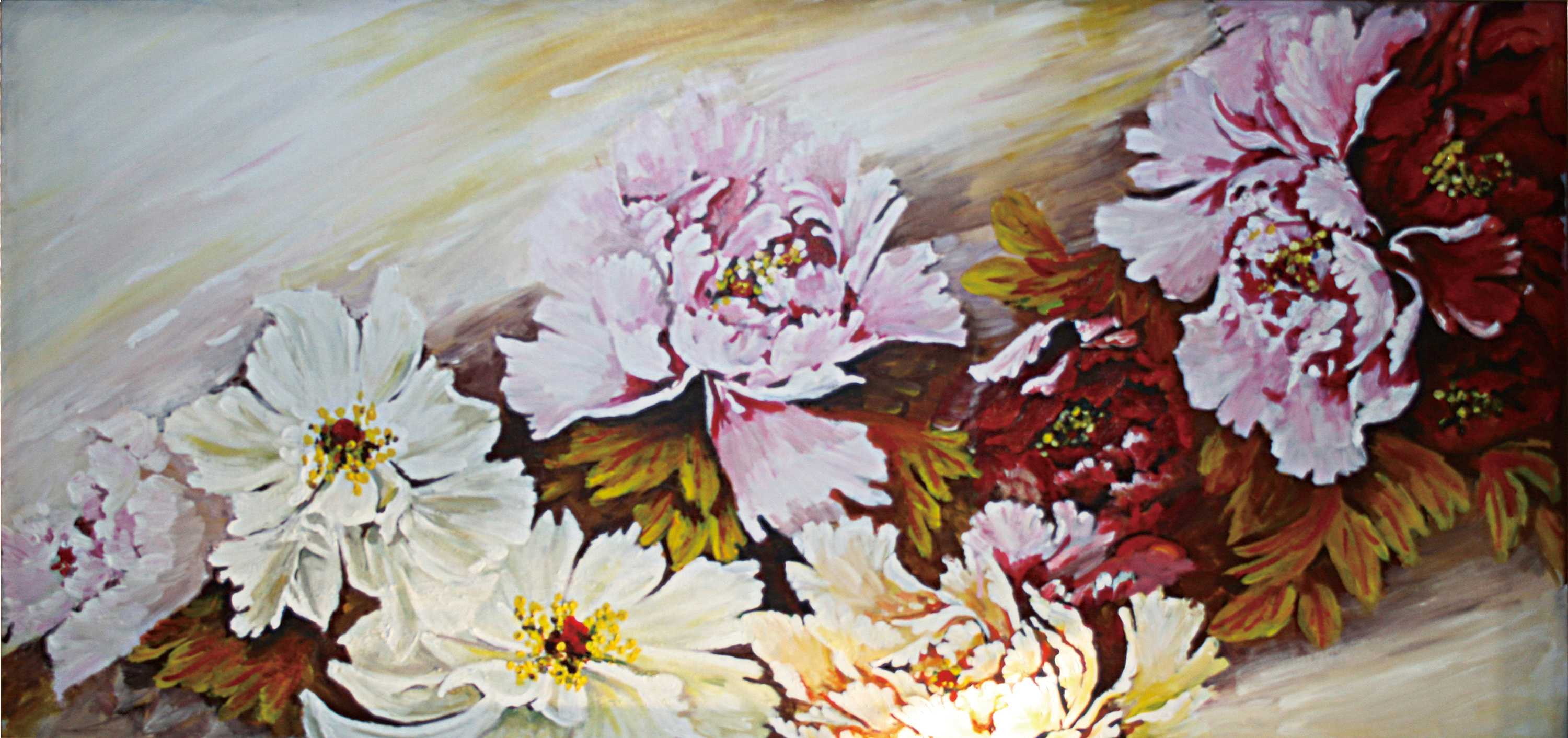 牡丹|纯艺术|油画|mzjsy - 原创作品 - 站酷 (zcool)