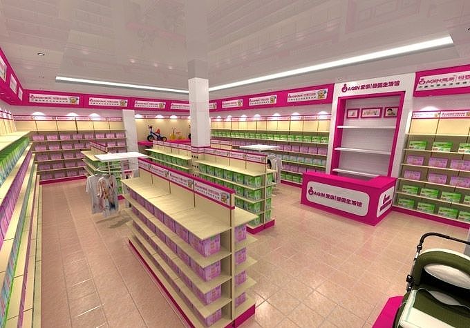 母婴店装修公司—郑州母婴店设计案例效果图赏析