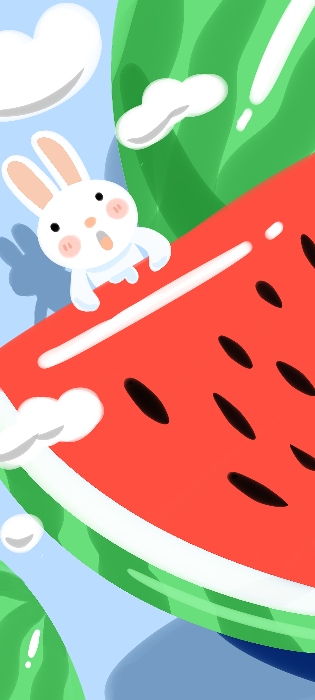 小西瓜手机壁纸（图ZMzEwMjYyOTQ0） - 商业插画 - 站酷设计师一粒小鱼籽原创素材 - 站酷ZCOOL
