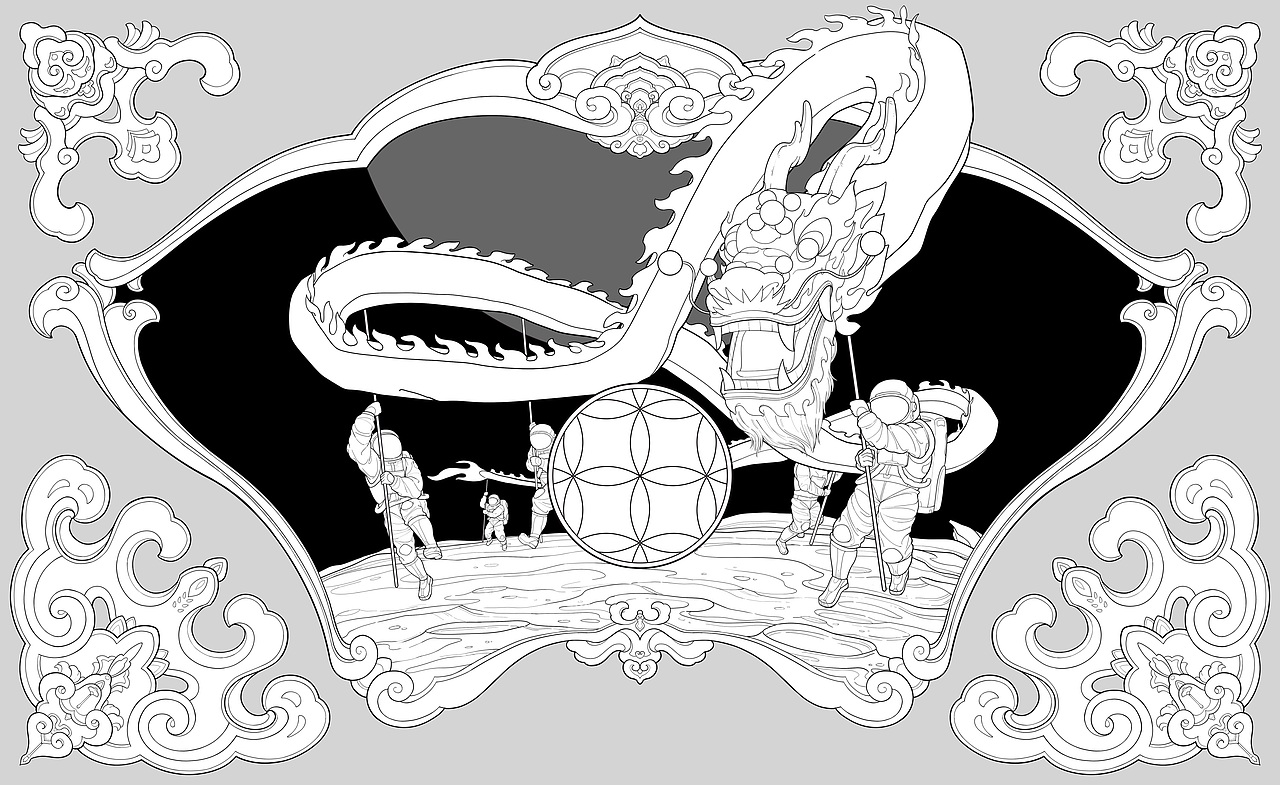 舞龙（图ZMzQ2Mjk0OTA4） - 商业插画 - 站酷设计师XXXXuAn原创素材 - 站酷ZCOOL