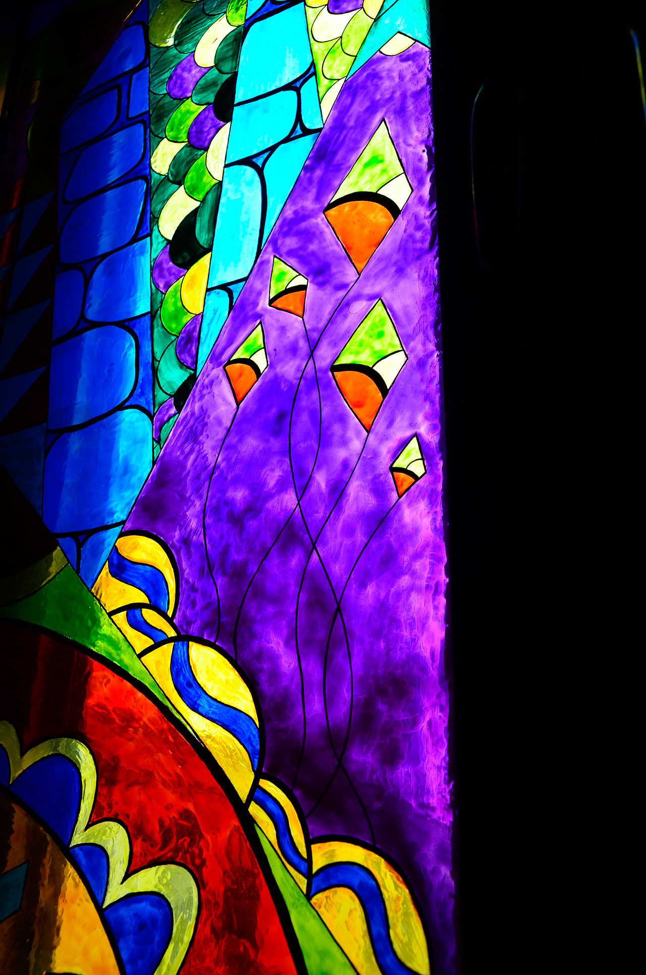 光影琉璃 彩绘玻璃_赵相画墙-站酷zcool