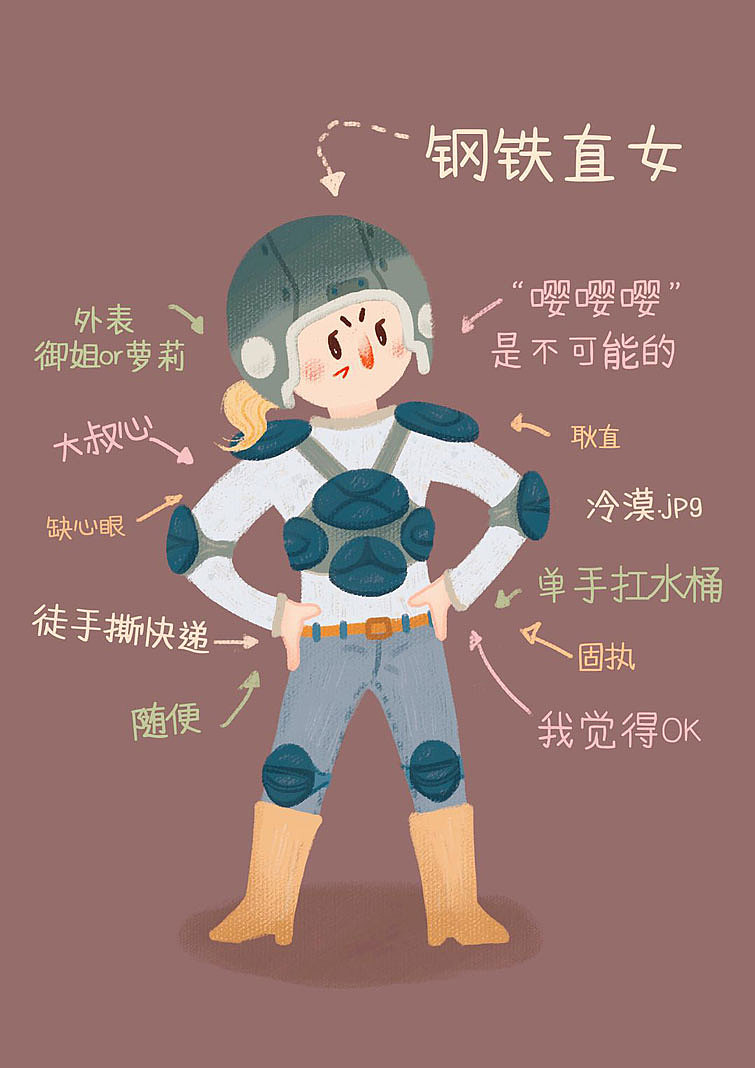 钢铁直女的特征