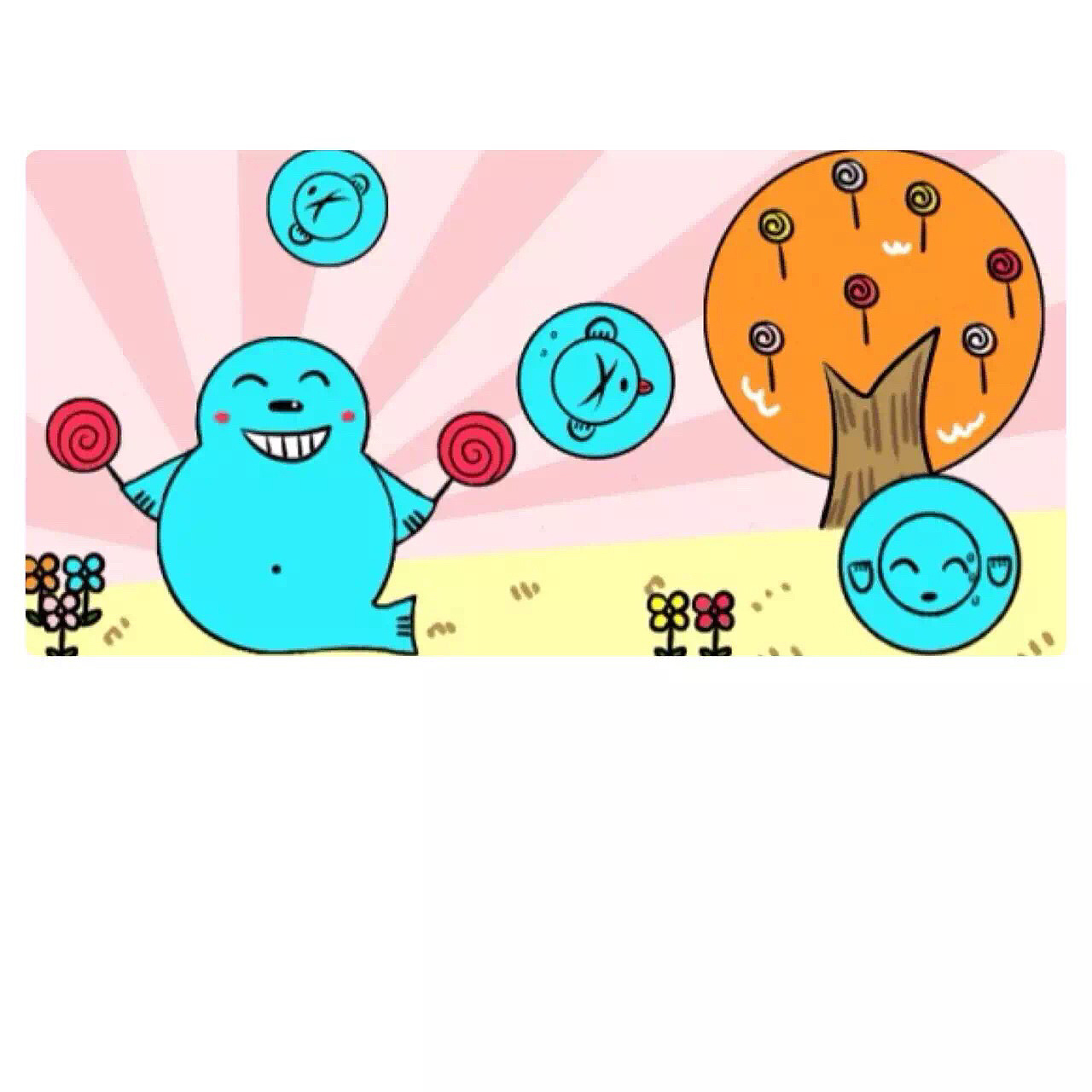 原创动画布鲁西(blueseal),一只来自外太空爱的小生物  喜欢请加微信