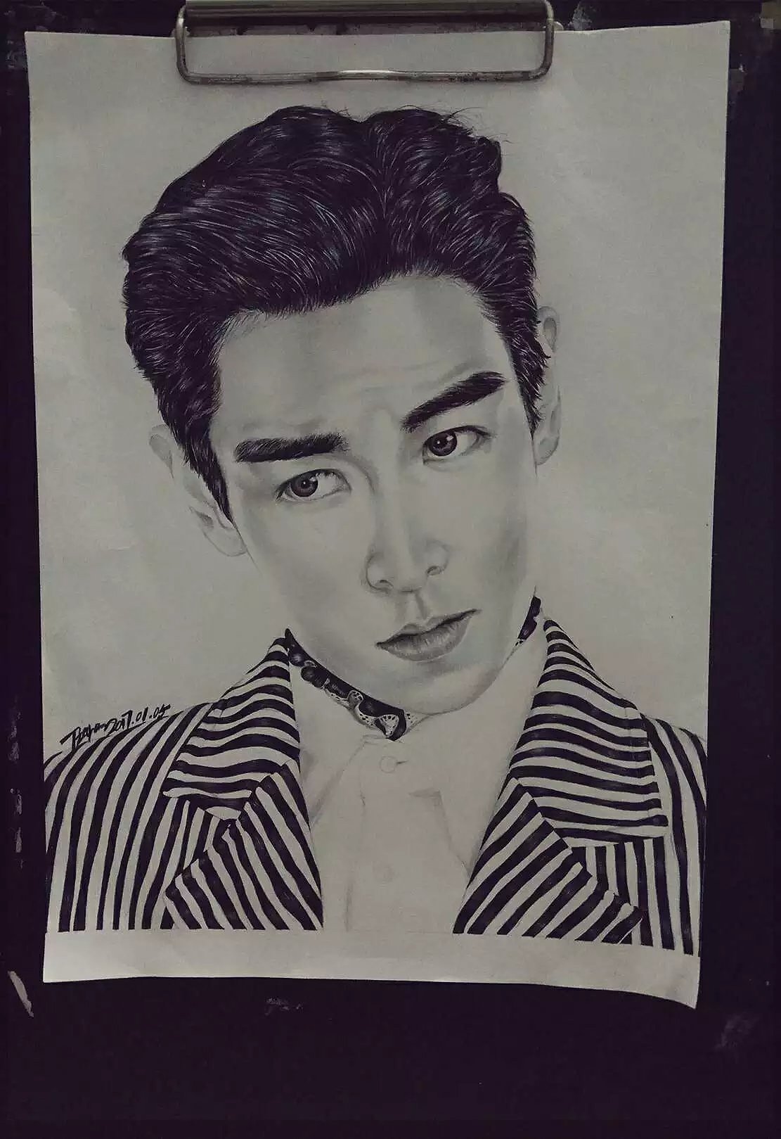 top崔胜贤圆珠笔绘