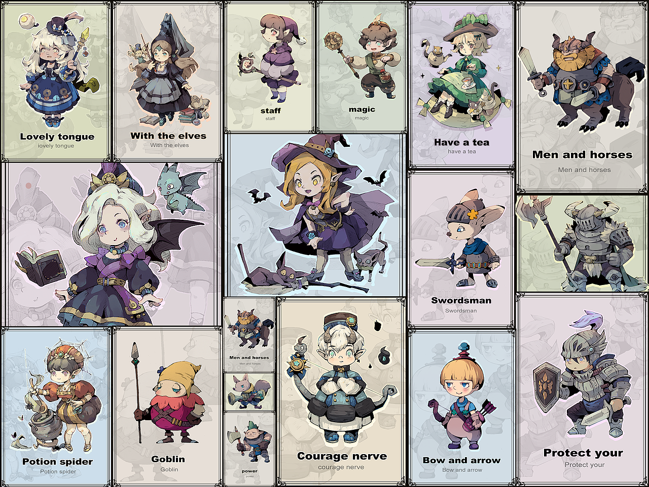 魔法精靈的世界（圖ZMjg1ODMyMjQ0） - 游戲原畫(huà) - 站酷設(shè)計(jì)師羅衣葉葉beimi原創(chuàng)素材 - 站酷ZCOOL