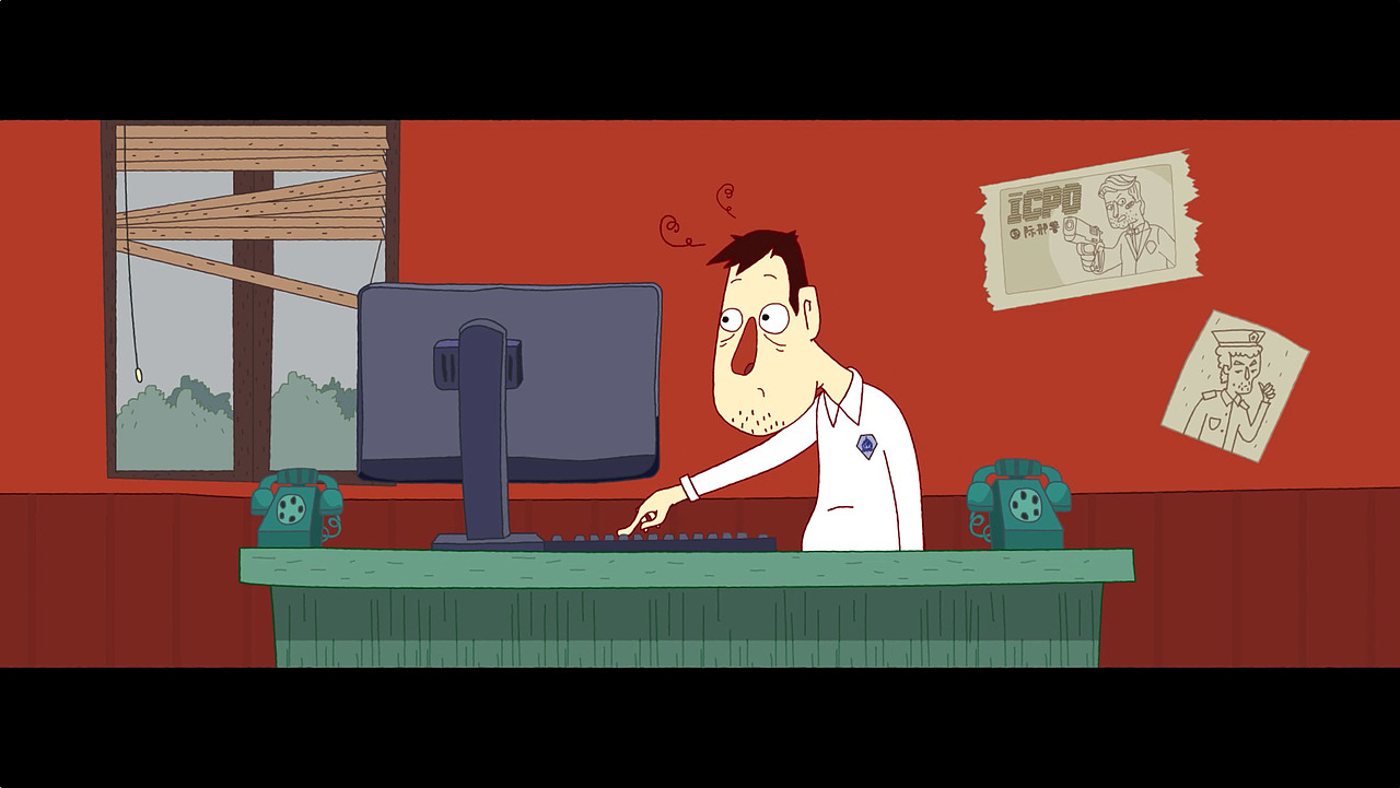 视知视频用逐帧手绘做的mg动画国际刑警