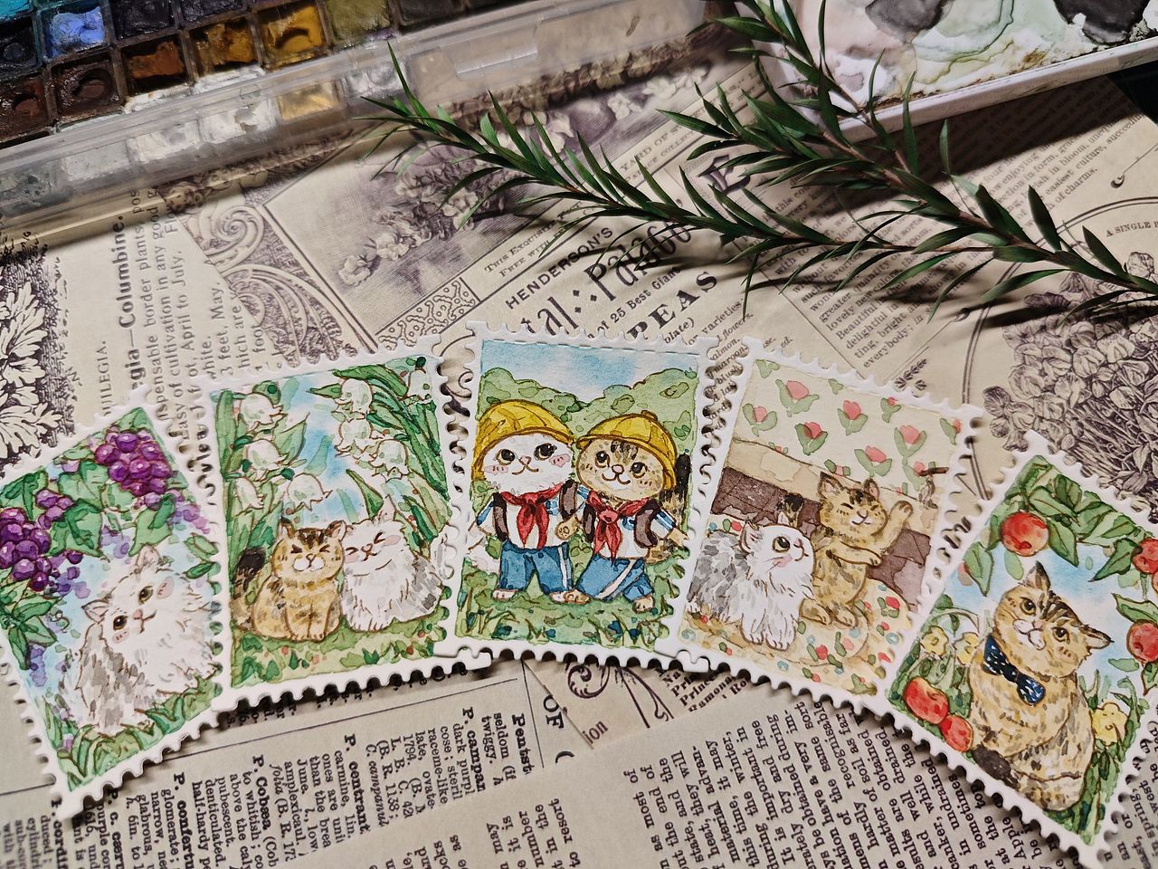 水彩手绘插画（图ZMzcwNjAzNDY4） - 艺术插画 - 站酷设计师葡萄籽的西瓜原创素材 - 站酷ZCOOL